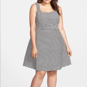 NWT Halogen Contrast Back Fit & Flare Dress-Sz 18W